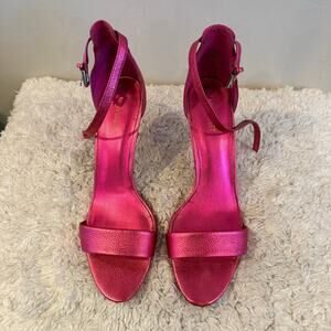 Nine West Mana Pink Metallic Sandals